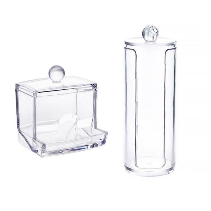 Organisateur De Tampons De Coton De Maquillage, Boîte De Rangement De Salle De Bain Pour Cotons-tiges, Cosmétiques, Bijoux, Conteneur De Tampons Démaquillants