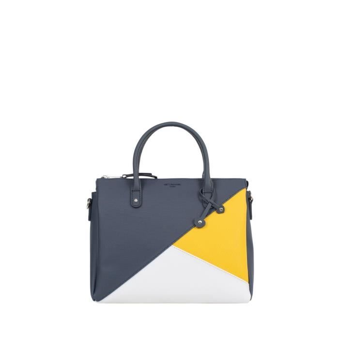Sac A main Hexagona femme Ref 52984 Marine 30 22 13 TU Bleu Cdiscount Bagagerie Maroquinerie