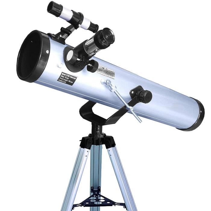 Support et oculaires pour Enfants et débutants en Astronomie Télescope astronomique avec trépied Zoomion Voyager 76/700 EQ Reflector Telescope 