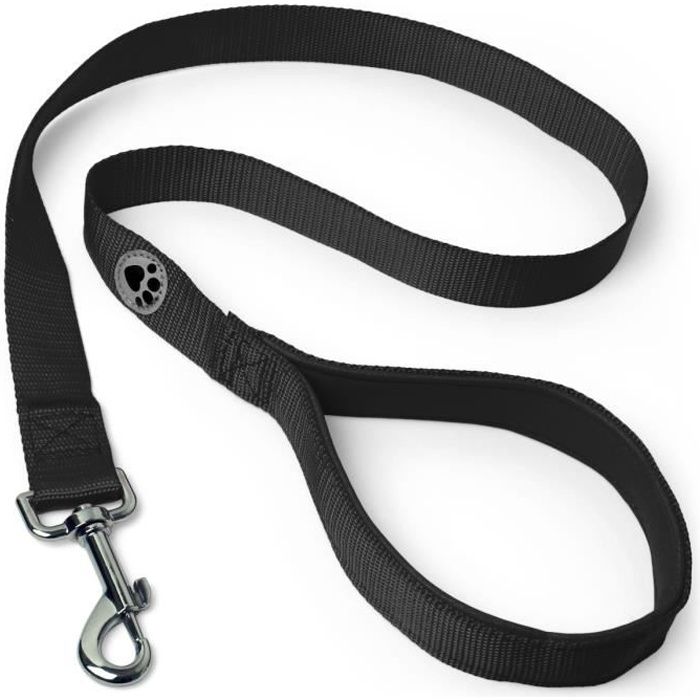 Meilleurs prix pour Laisse pour Chien avec Poignée Rembourrée Souple - Noir - 180cm - iGadgitz Home