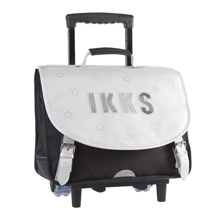Cartable a roulettes 38 cm IKKS LUCY IN THE SKY Silver Gris Silver Cdiscount