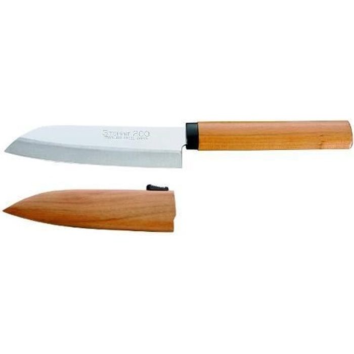 Couteau Cuisine Japonais Mini Santoku Stopper 200 Achat Vente Couteau De Cuisine Mini Santoku Stopper 200 Cdiscount