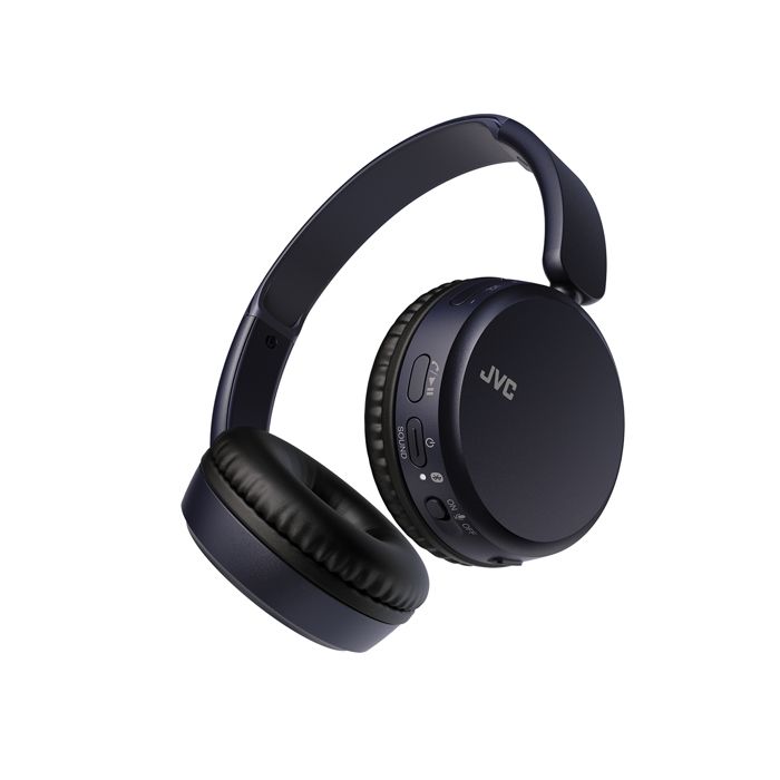 JVC HA-S36W Bleu - Casque supra-aural sans fil - Bluetooth 5.2 - Commandes/Micro - Autonomie 35h - Pliable