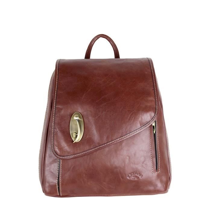 KATANA sac à dos en cuir réf 322017 marron (3 couleurs disponible