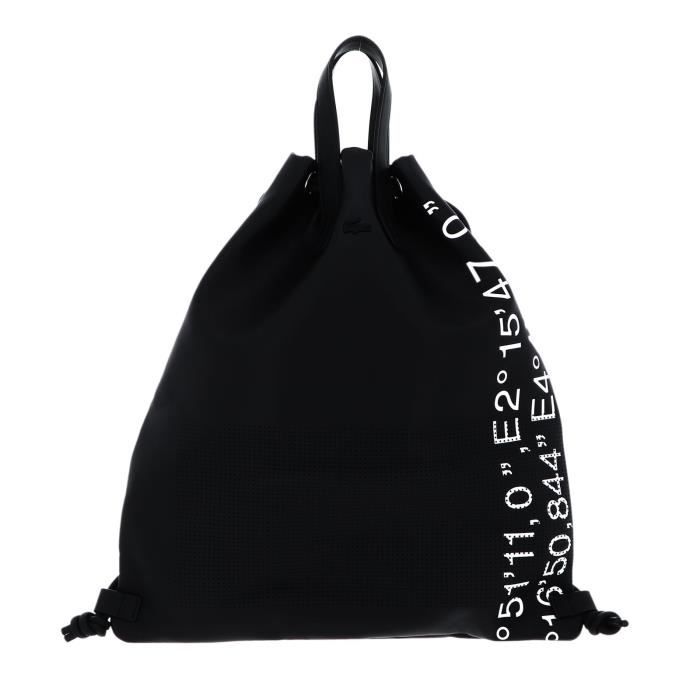 LACOSTE Backpack Noir Blanc [181930] - sac ?� dos sac a dos noir - Cdiscount Bagagerie - Maroquinerie