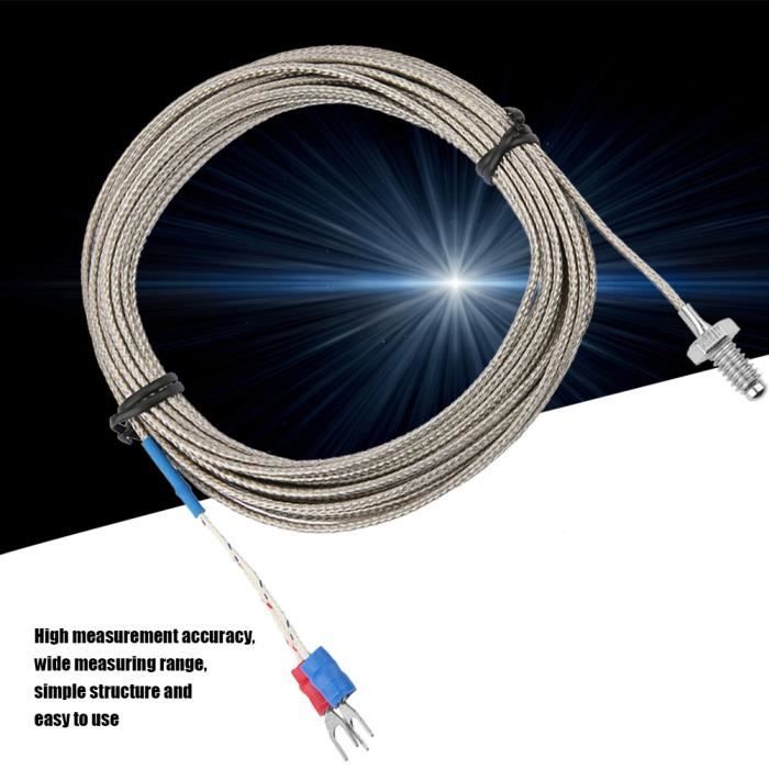 Capteur Thermocouple Type K - Filetage M6 BSW - Longueur 1 à 5 M - Pour Mesure De Température