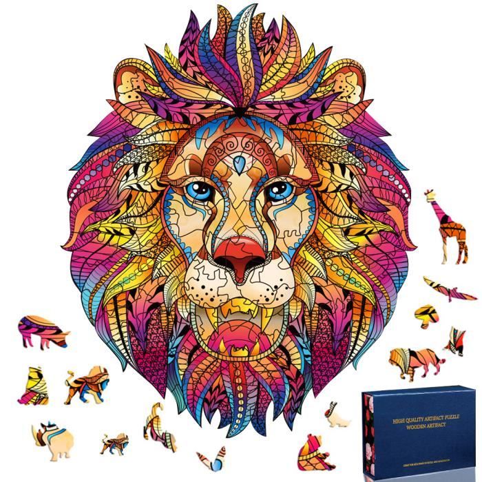 Puzzle en Bois Lion 3D - MMTX - 109 Pièces - Animaux de la Forêt - Jeu de  Famille Collect - Cdiscount Jeux - Jouets