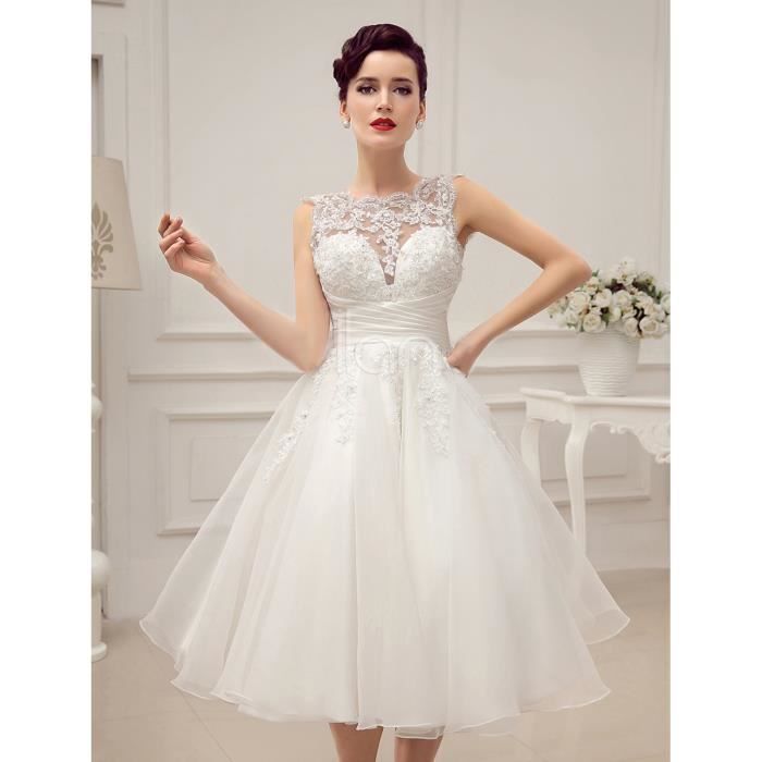 robe de mariée courte bustier