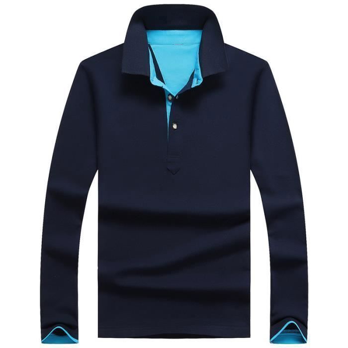 Polo homme manches longues coton Clearance