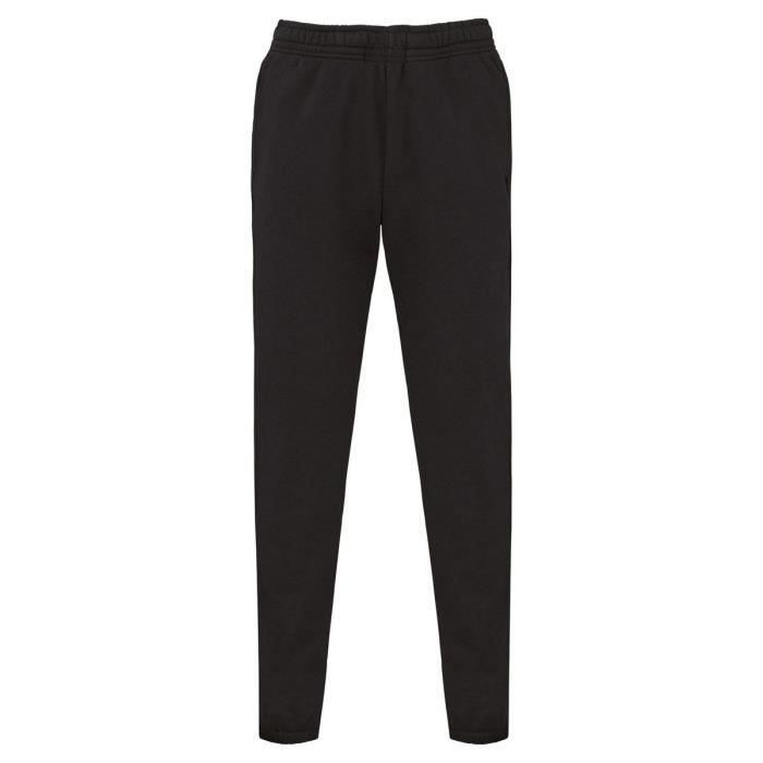 pantalon jogging molleton - coton bio et polyester recyclé - homme - k7025 - noir
