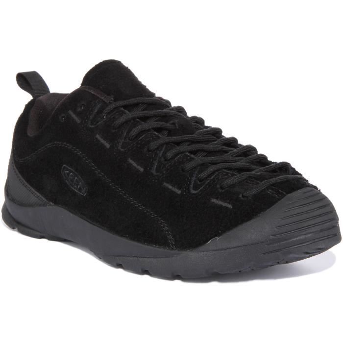 Baskets Keen Jasper en daim pour femmes - Noir - Lacets - Plat