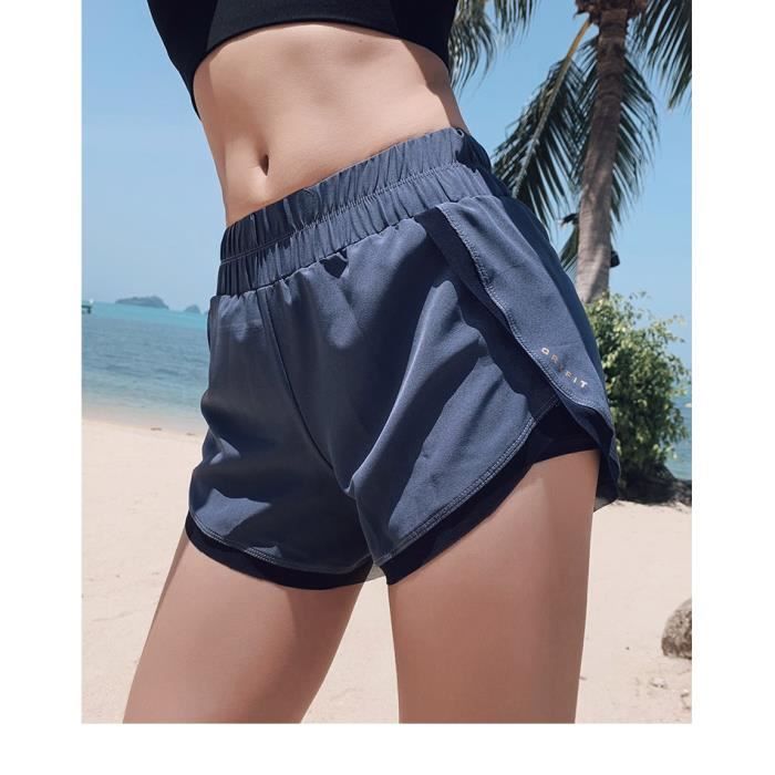 SINOPHANT Pantalon Cycliste Taille Haute Femme avec Poches Short Leggings pour l'été Sport Fitness Yoga Black SM