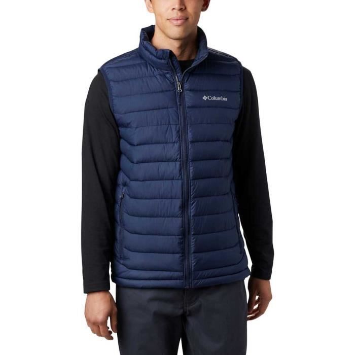V tements Homme Gilets Columbia Powder Lite Bleu Cdiscount Pr t