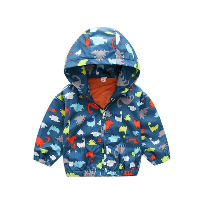 Manteau Enfant Fille Noël à Capuche Motif Cerf – Rouge Et Blanc, Combinaison Chaude, Pour Filles 3 à 8 Ans