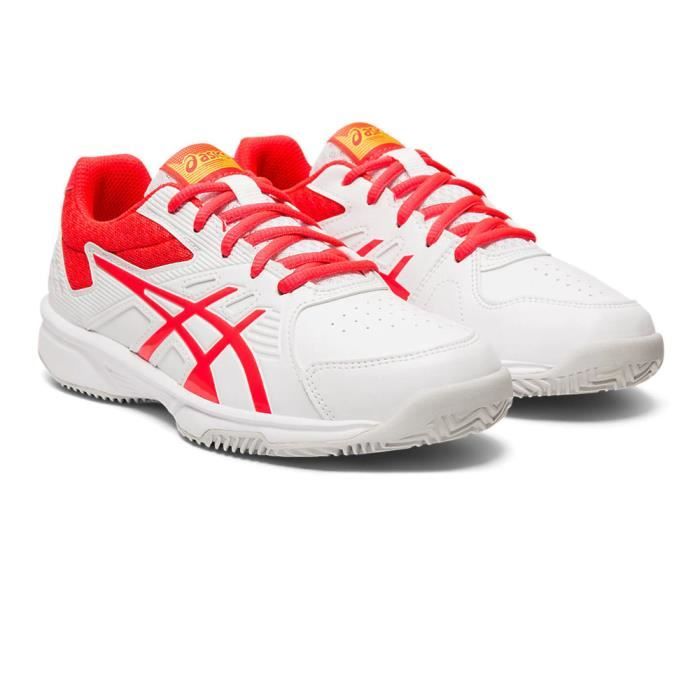 chaussures de tennis asics garçons court slide clay gs - rouge