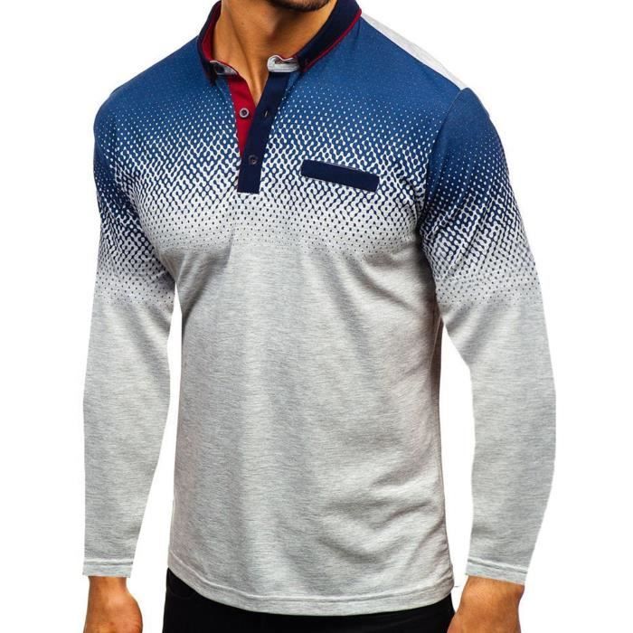Chemise Western Denim Homme – Manches Longues, Col Contrasté, Taille M, Bleu, Occasion