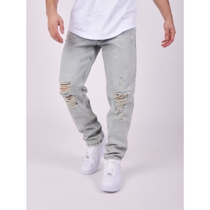 Jean avec des trous deals homme