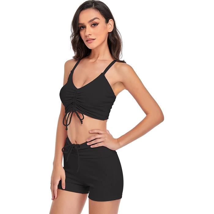 Maillot de bain taille haute short 2025
