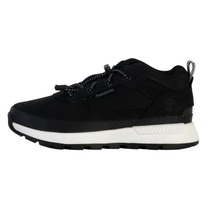 Timberland Timberland Field Trekker – Basket enfant cuir noir lacets ronds
