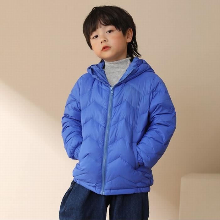 Doudoune enfant Garcon fille doudoune jeunesse Doudoune legere a capuche 5 18 ans