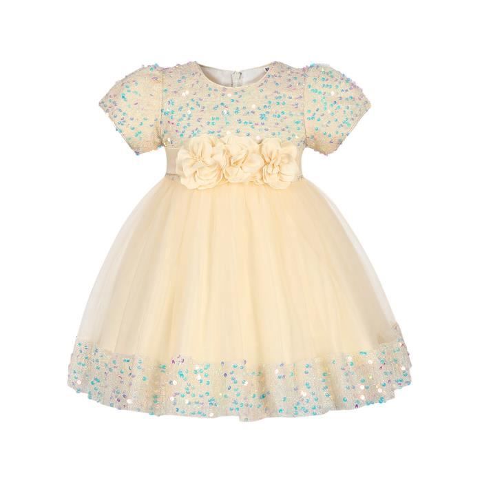 Robe D'été Justice Fille 8 Ans – Bleu Multicolore Avec Paillettes, Coton