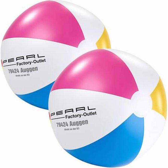 2 ballons gonflables pour piscine et plage