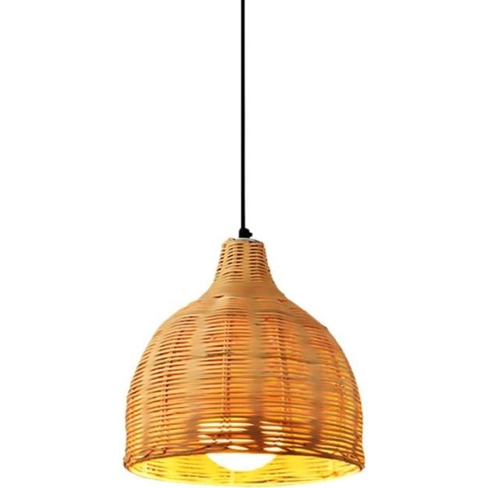 1pc style chinois plafonnier lampe décorative créative lustre tissé en rotin   lustre - suspension