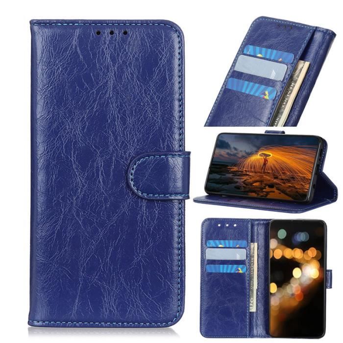 Custodia A Portafoglio Con Flip Per Alcatel 1S (2019) - Tessuto Oxford E PU, Chiusura Magnetica