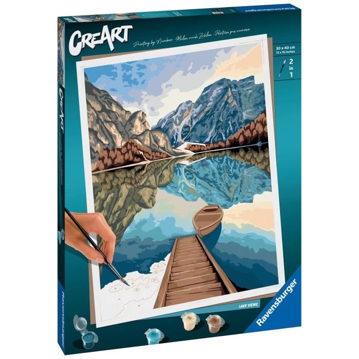 Ravensburger – CreArt grand format 30x40 cm – Lake views – Dès – 23612