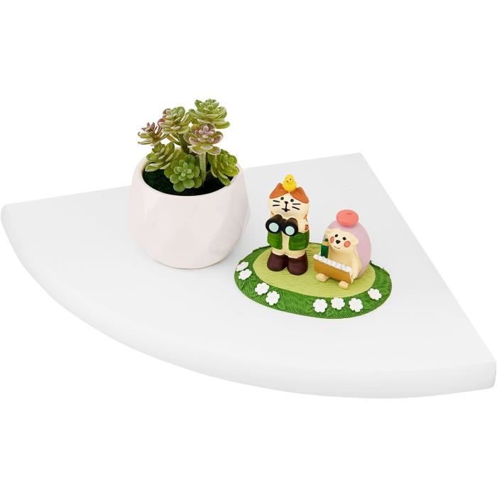 Étagère D'angle Flottante En Chêne Massif - 5 Tailles (18 à 35 Cm) - Design Rustique, Portée 22.7 Kg - Pour Salle De Bain, Salon, Cuisine, Bureau - 13
