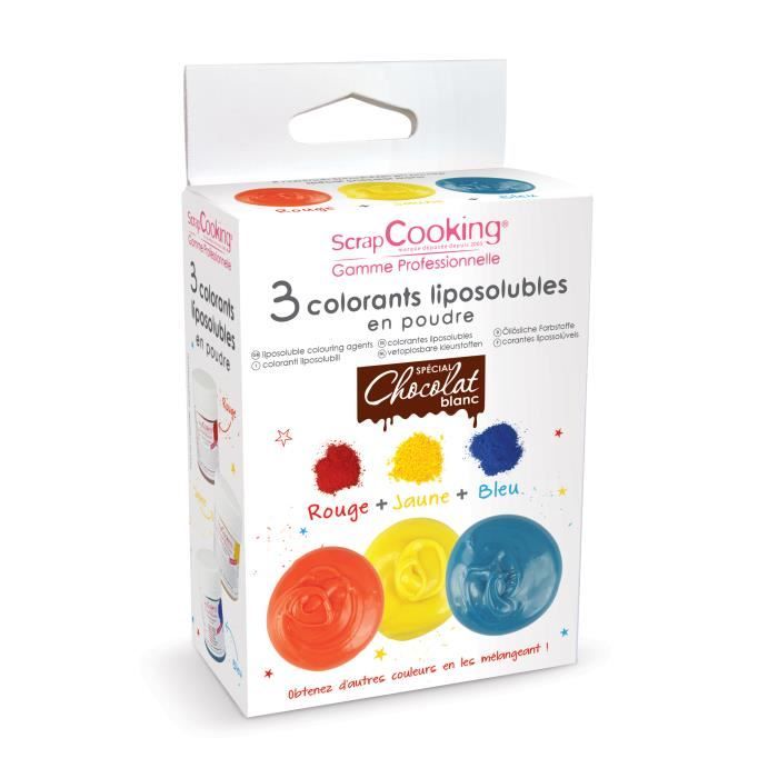 3 colorants liposolubles - spécial chocolat bla...