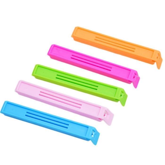 pinces pour sachets cartables robustes en plastique larges et durables avec pinces de serrage /à ressort robustes pour le rangement de la maison Jeu de pinces pour sceller les sacs /à copeaux le burea