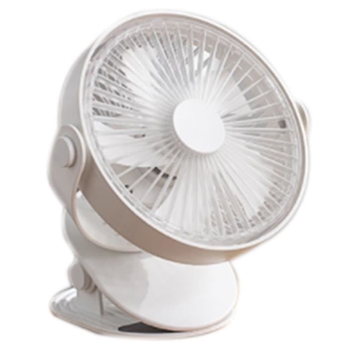Ventilateur USB Pliable Avec Pince - 8000mAh - 5 Vitesses - Télécommande - Rotation 360° - Silencieux