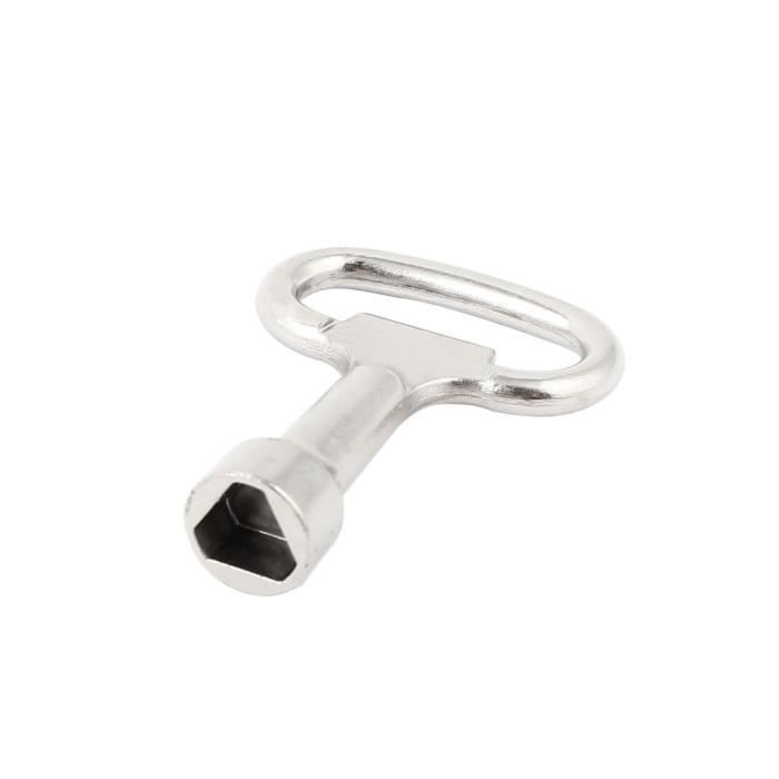 QUARKZMAN Lot De 4 Clés Triangle Pour Poubelle Métal - Clé Triangulaire Noire Avec Porte-Clés - Pour Armoires, Compteurs Et Poubelles