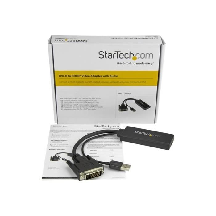 Dvi Displayport Cable Vga Vers Hdmi StarTech DP2DVI2 Adaptateur