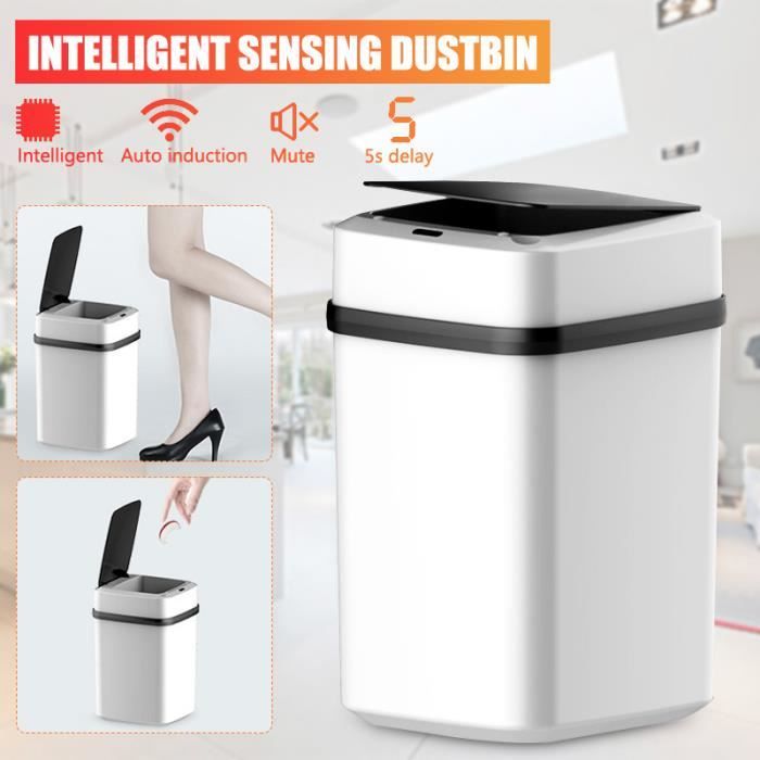 Plastique Poubelle Swing poubelle de déchets de cuisine Dust Bin Solide Poubelle Bureau Maison