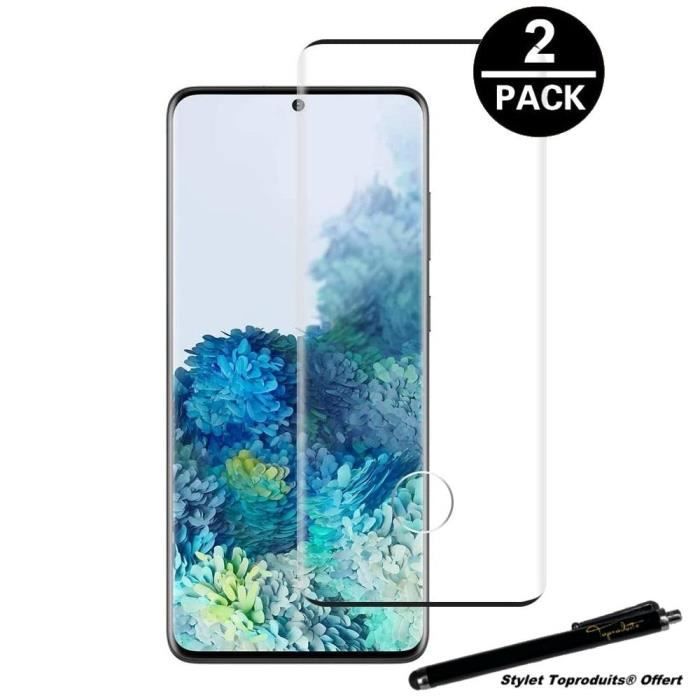 [2pack] Verre trempé pour Samsung Galaxy S21 plus film de protection en couverture complète 3D avec Stylet Toproduits®