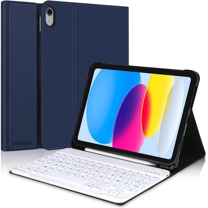 Coque Clavier Pour Ipad Air 5 2022-Air 4 2020 10.9", Azerty Clavier Bluetooth Magnétique
