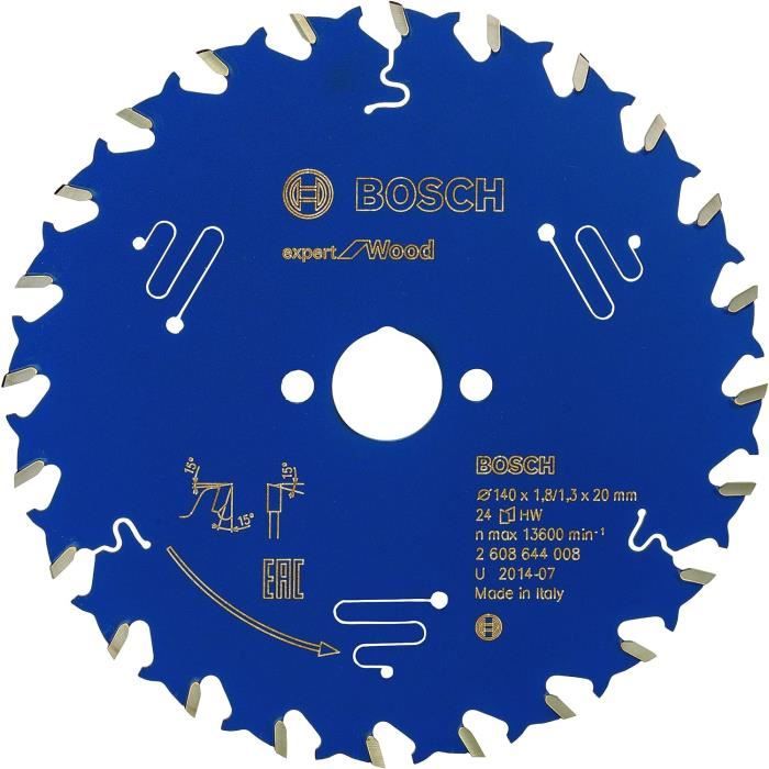 Bosch cirkelzaagblad voor accuzagen 165x20x24 T Expert for Wood
