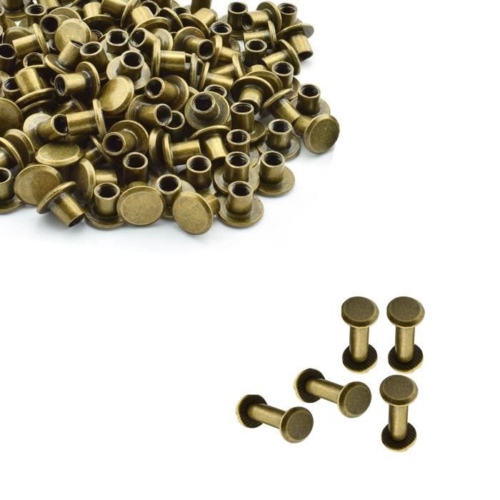 Lot De Rivets En Laiton Pour Ceinture | Clous à Vis 4-10mm | Pour Cuir, Maroquinerie, Artisanat