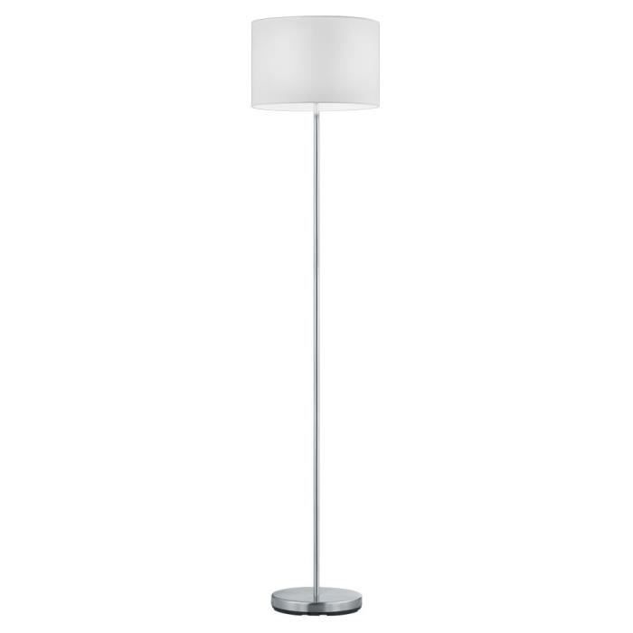 Lampadaire - TRIO - 401100101 - Métal - Nickel mat - Abat-jour blanc