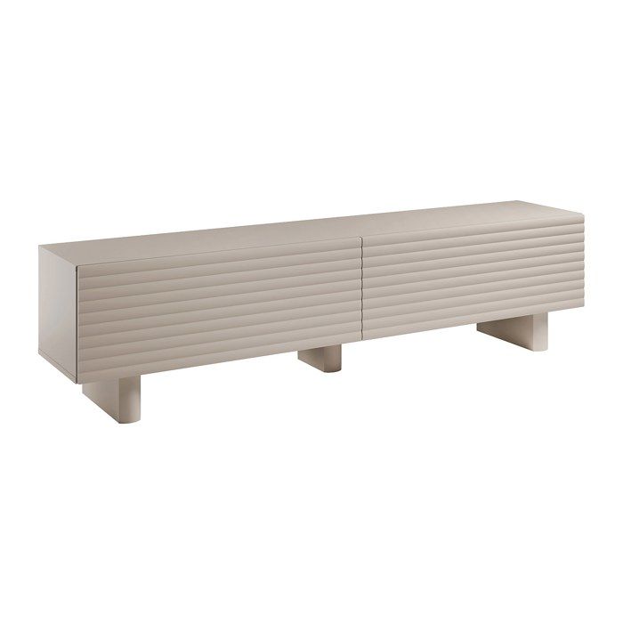 Meuble TV avec 2 portes en MDF - 180 cm - Beige - LUDIMA Meuble TV avec 2 portes en MDF - 180 cm - Beige - LUDIMA