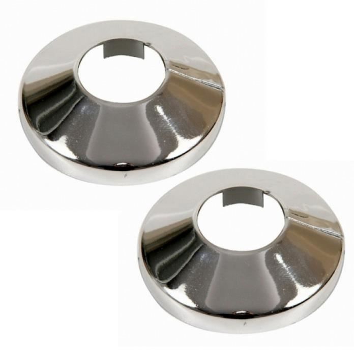 2pcs 2x Chrome Pvc Radiateur 28mm Couvre Tuyau Collier Rose Trou