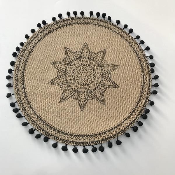 Set De Table Ovale Tressé Naturel - Napperon Antidérapant Isolant - 45x30 Cm - Fibres Naturelles - Pour Repas Quotidiens
