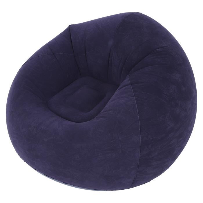 Canapé gonflable pliable ZERODIS - Bleu - Pour 1 personne - Idéal pour le salon, le balcon et le camping