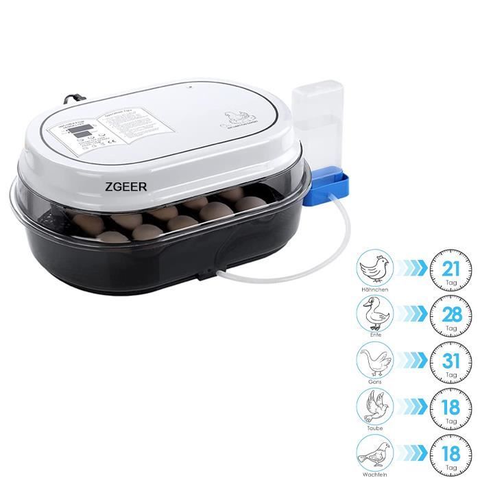 Comparer les prix de Couveuse Automatique, Affichage Numérique Transparent, Facile à Observer (Capacité de 18 Oeuf)