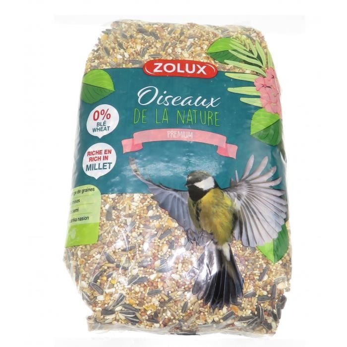 Graines mélange premium . riche en millet 2.5 kg .pour oiseaux-zolux 25