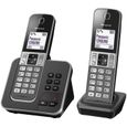 Téléphone sans fil duo PANASONIC KXTGD322FRG avec répondeur et blocage d'appels - 120 numéros - Argent-1