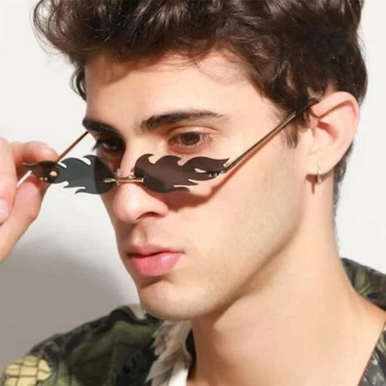 La Mode Verres La Flamme Lunettes De Soleil M tal Lunettes Sans