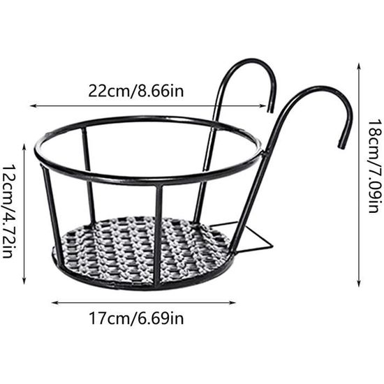 Support Mural Pour Pot De Fleurs 6 Pouces, Ensemble De 3 Crochets De Jardinière Muraux, Support Pliable En Fer Noir - Jardinières En Métal Pour Intérieur Et Extérieur (6 Pouces